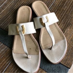 Authentic Gucci off white sandals size 8